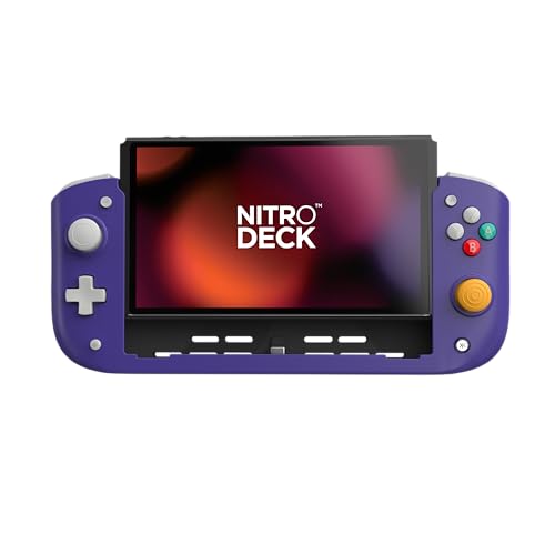 CRKD Nitro Deck - Professional Handheld Deck with Zero Stick Drift for Nintendo Switch and Switch OLED (Retro Purple) - color: Retro Purple
