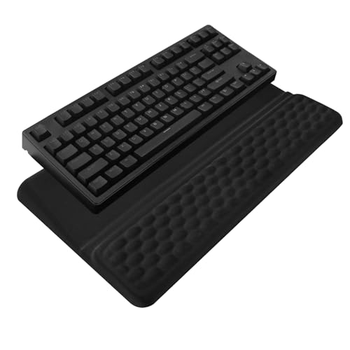 Computer Keyboard Stand with Wrist Rest, Ergonomic Tilted Keyboard Holder - Keyboard Riser with Wrist Pad - Keyboard Tray Support for Office Home - Black - color: Keyboard Stand - Black