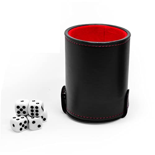 Kisangel Double Layer Dice Cups Pu Leather Shaking Dice Storage for Ktv and Bar Games Quiet and Easy to Clean for Parties and Family Fun Not Included