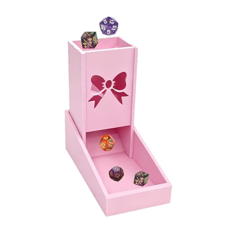 Foldable Mini Dice Tower for D&D, RPG & Tabletop Games Portable Dice Roller Design, Foldable Dice Storage Box Perfectly Fits Board Game Accessories and Gifts (style1) - style: style1