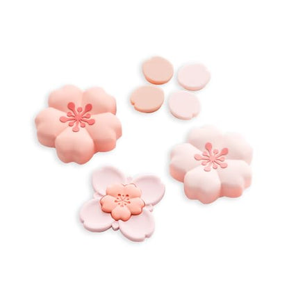 GeekShare Sakura Cross D-Pad Button Caps Thumb Grip Caps Set Compatible with Switch 2 / Switch 1, ABXY Key Buttons Sticker Cover Caps, Cherry Pink - size: Switch 2