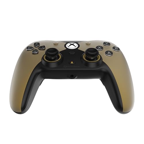 Hyperkin The Competitor Wired Controller for XBOX Series X|S, XBOX One & PC with Hall Effect Joysticks & Impulse Triggers; Symmetrical Layout & Precision D-Pad - Officially Licensed XBOX - Midas Touch - color: 골드.