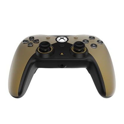 Hyperkin The Competitor Wired Controller for XBOX Series X|S, XBOX One & PC with Hall Effect Joysticks & Impulse Triggers; Symmetrical Layout & Precision D-Pad - Officially Licensed XBOX - Midas Touch - color: 골드.