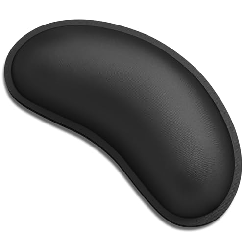 Dapesuom Mouse Wrist Rest, Cute Ergonomic Memory Foam Mouse Wrist for Computer Desk Mats Support, Hand Rest Pad Cushion for Gaming, Office, Laptop, Men, Women, Pain Relief & Easy Typing, Jet Black - color: Jet Black, size: 5 x 3 x 1 inches