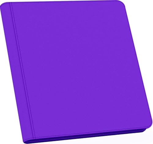 1000+ Pockets Trading Card Binder, 16 Pocket Ringless Side Loading Card Holder Album, Trading Card Album Fit for YuGiOh, MTG, TCG, Game Cards, Sports Cards, Business Cards (Purple) - color: Purple