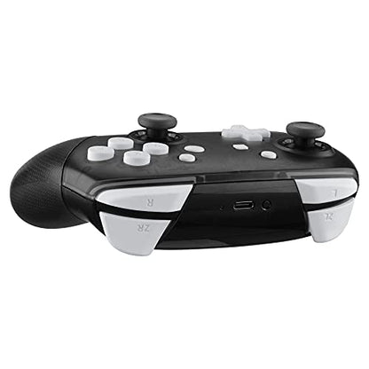 eXtremeRate White Repair ABXY D-pad ZR ZL L R Keys for Nintendo Switch Pro Controller, DIY Replacement Full Set Buttons with Tools for Nintendo Switch Pro - Controller NOT Included - color: White