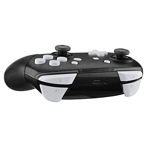 eXtremeRate White Repair ABXY D-pad ZR ZL L R Keys for Nintendo Switch Pro Controller, DIY Replacement Full Set Buttons with Tools for Nintendo Switch Pro - Controller NOT Included - color: White