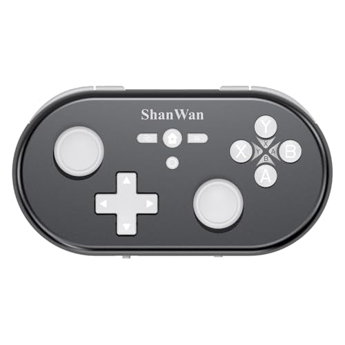 ShanWan Wireless Mini Controller for Switch, PC, iOS, Android, Supports Keyboard Mode for iPad Procreate (Silver) - color: Silver
