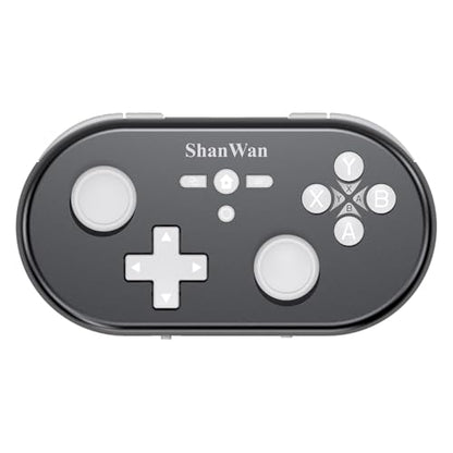 ShanWan Wireless Mini Controller for Switch, PC, iOS, Android, Supports Keyboard Mode for iPad Procreate (Silver) - color: Silver