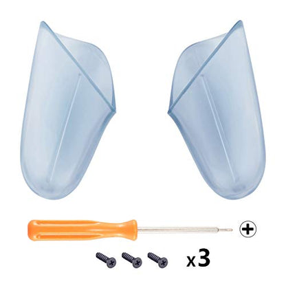eXtremeRate Glacier Blue Replacement Handle Grips for Nintendo Switch Pro Controller, DIY Hand Grip Shell for Nintendo Switch Pro - Controller NOT Included - color: Clear Glacier Blue