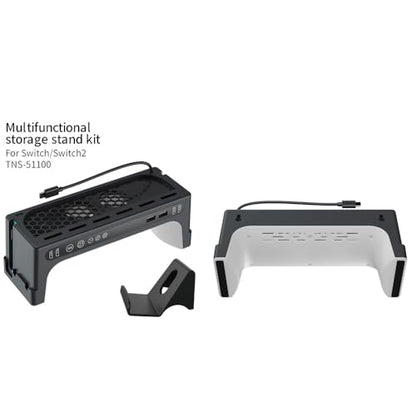 Stand for Switch 2 Game Console Cooling Fan with RGB Lighting Heat Sink Base for Switch Station Dock