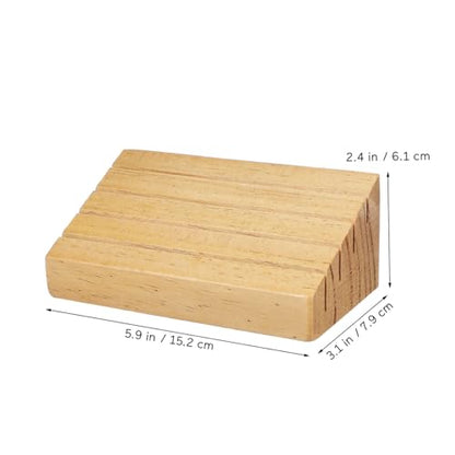 Hemoton Wooden Playing Card Holder Display Stand Sloped and Slotted Design for Easy Access Non- Base Rustic Charm for Game for Card Games