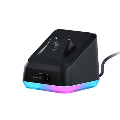 Turtle Beach Kone XP Air Wireless RGB Gaming Mouse for PC | 19K DPI Sensor, Rechargeable 100-Hr Battery, Charging Dock, 29 Programmable Inputs, Ergonomic, Bluetooth, 4D Wheel, Black - color: Black
