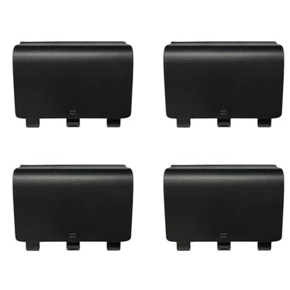 4 Pack Battery Back Cover for Xbox One/S/X Controller,Replacement Battery Back Shell Covers Compatible with Xbox One/S/X Controllers (Black) - color: Black