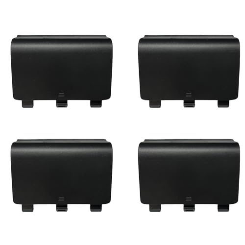 4 Pack Battery Back Cover for Xbox One/S/X Controller,Replacement Battery Back Shell Covers Compatible with Xbox One/S/X Controllers (Black) - color: Black