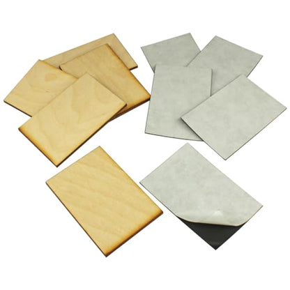 LITKO Ready Base Kit | Compatible with The Old World | 50x75mm Monster | Twenty 3mm plywood bases + magnets | Magnetize minis for storage & steel trays | Infantry - style: 50x75mm Rectangular