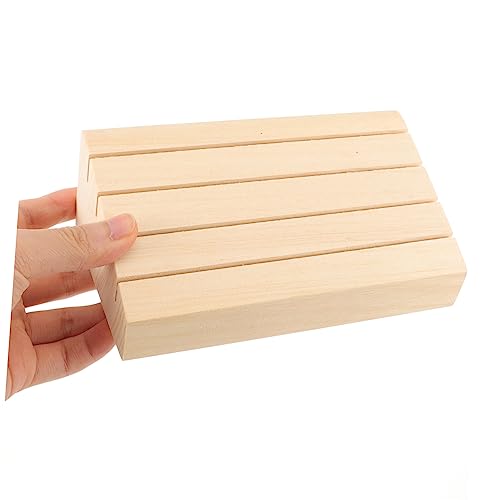Wooden Card Holder Stand Design for Easy Organization Playing Card Display Rack for Family Games Smooth Wood Construction Rising Slots for Visibility