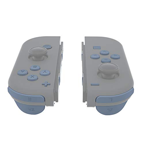 eXtremeRate DIY Full Set Buttons for Nintendo Switch & Switch OLED, Custom Replacement Buttons for JoyCon, ABXY Direction Keys SR SL L R ZR ZL + - Home Capture Trigger Buttons Springs - Slate Gray - color: Slate Gray