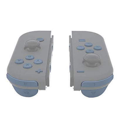 eXtremeRate DIY Full Set Buttons for Nintendo Switch & Switch OLED, Custom Replacement Buttons for JoyCon, ABXY Direction Keys SR SL L R ZR ZL + - Home Capture Trigger Buttons Springs - Slate Gray - color: Slate Gray