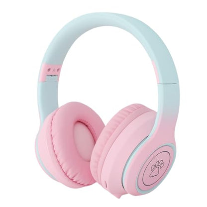 Over Ear ANC Active Noise Cancelling Headphone Gaming Headset for Long Term Wear 1 Unit (Pink) - color: Pink