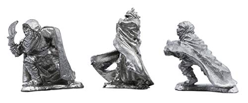 IRON WIND METALS 3 Piece 3-Stage Human Assassin Set - 100% Lead-Free Pewter - Classic Fantasy Miniatures for 28mm Table Top Games - Made in USA - RAL Partha Miniatures