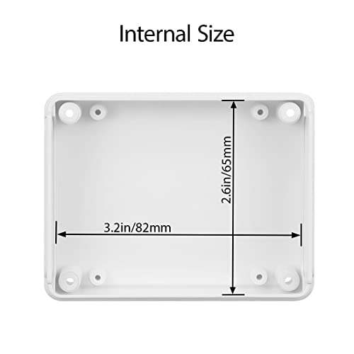 LeMotech Project Box 10 Pieces ABS Plastic Electrical Project Case Small Junction Box for Electronics White 3.54 x 2.75 x 1.10 inch (90 x 70 x 28 mm) - color: 10 pieces, size: 3.54"x 2.75"x 1.10"