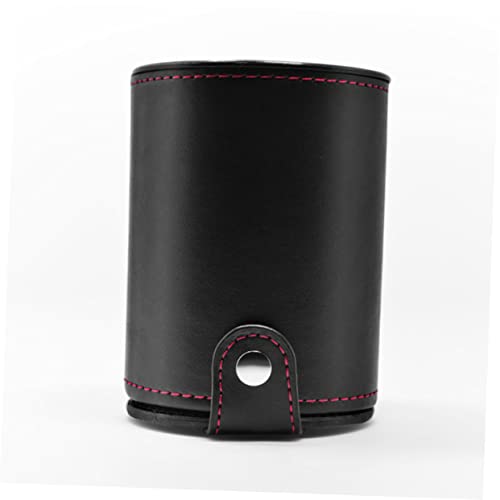 Abaodam Double Layer Silent Dice Cup for Ktv Bar Games Pu Leather and Felt Dice Storage for Parties and Entertainment