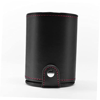 Abaodam Double Layer Silent Dice Cup for Ktv Bar Games Pu Leather and Felt Dice Storage for Parties and Entertainment