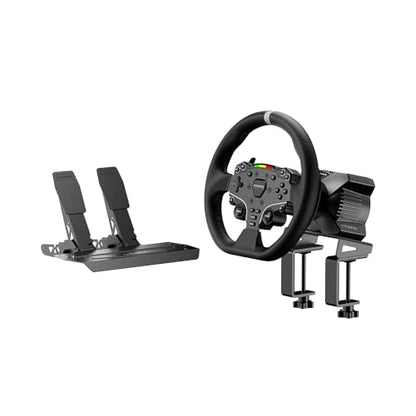 MOZA R3 Racing Simulator 5PCS Wheel & Pedals bundle for PC: R3 Direct Drive Base, ES Lite Steering Wheel, SR-P Lite Pedals, Table Clamp and SR-P Brake Pedal Performance Kit