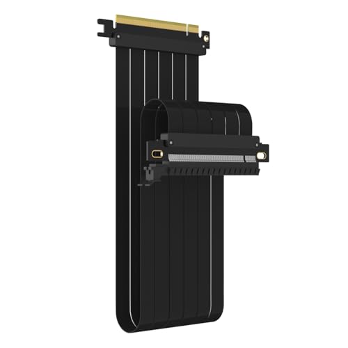GLOTRENDS 600mm PCIe 3.0 X16 Riser Cable for Low-end PCIe 3.0 GPUs, Such as GeForce RTX 20/GTX 16/GTX 10 Series and AMD Radeon RX5000/VII/RX Vega/R9 Fury Series, etc - size: 600mm, style: 180 Degree Straight Angle