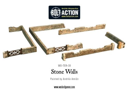 Warlord Games Stone Walls, Tabletop Model Plastic Scenery for Wargames