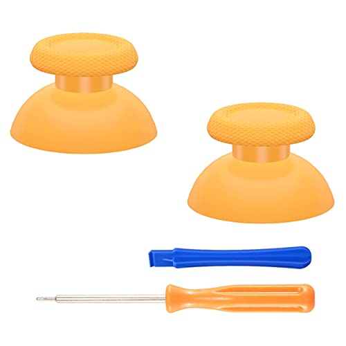 eXtremeRate Caution Yellow Replacement Thumbsticks for PS5 Controller, Custom Analog Stick Joystick for PS4 Controller Universal - color: Caution Yellow