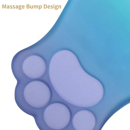 L-SPOUTTO Ergonomic Mouse Pad with Wrist Rest,Cute Mouse Pad Wrist Support | Cat Paw Comfortable Massage Design,Computer Pain Relief Mousepad with Non-Slip PU Base for Desk Laptop Gaming,Purple&Green - color: Purple & Green