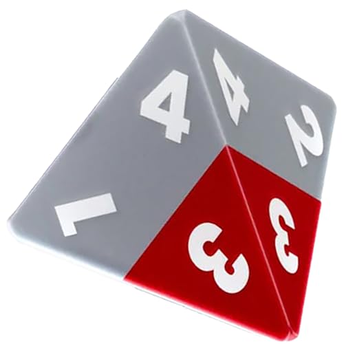 Modiphius Entertainment: Triangle Agency Dice Set (6d4) - 6 Piece, Red & Grey Resin Pyramid Die, Expansion RPG Accessory Pack, Roleplaying Game