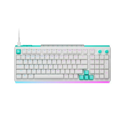 Logitech G512 X 98 TMR + Tactile Switch Mechanical Gaming Keyboard - White | Hot-Swappable 9x TMR Rapid Trigger + Tactile Mechanical Switches, Gasket, PBT Keycaps, <8K, LIGHTSYNC RGB, for PC & Mac - color: White, size: 98 percent, style: Tactile Switches