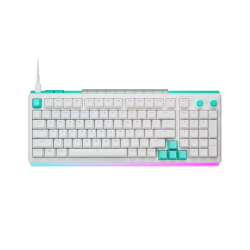 Logitech G512 X 98 TMR + Tactile Switch Mechanical Gaming Keyboard - White | Hot-Swappable 9x TMR Rapid Trigger + Tactile Mechanical Switches, Gasket, PBT Keycaps, <8K, LIGHTSYNC RGB, for PC & Mac - color: White, size: 98 percent, style: Tactile Switches