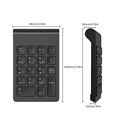 cimetech Wireless Number Pad, 2.4G Numeric Keypad Numpad with USB Receiver, 18 Keys Portable Mini Keyboard for Laptop Notebook, Desktop, Surface Pro, PC - Black - color: 2.4G-Black