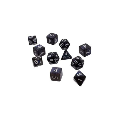 Ultra PRO - Eclipse 11 Dice Set (Jet Black) - Great Dice Set for All Kinds of Card Games and Board Games Such As, DND, MTG, and RPG - UP Your Game with Ultra PRO - color: Jet Black