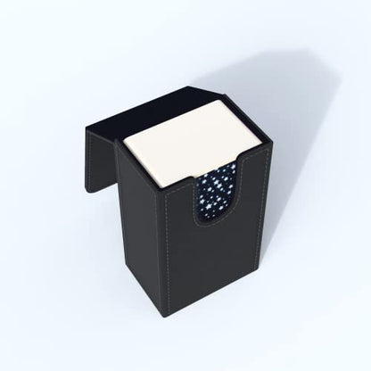 Tarot Card Holder with Black Interior; Fold Top Tarot Card Box Case with Magnetic Lid Closure; Fits Rider Waite Tarot Card Deck; Holder Measures Standard Size 5.39 x 3.38 x 2 In (Black) - color: Black