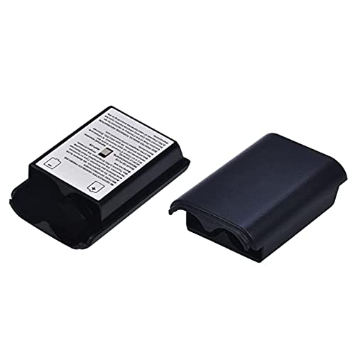 2 Pcs Battery Pack Cover for Xbox360 Wireless Controller, Replacement Battery Pack Cover Shell Case (1×Black, 1×White) - color: Black&White