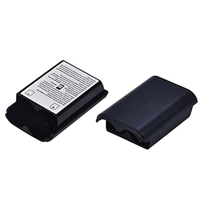 2 Pcs Battery Pack Cover for Xbox360 Wireless Controller, Replacement Battery Pack Cover Shell Case (1×Black, 1×White) - color: Black&White
