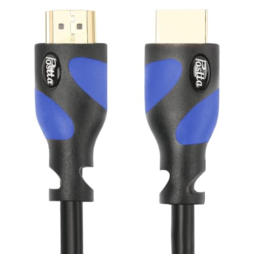 Postta HDMI 케이블(15.2m(50피트) 블루) HDMI 2.0V 4K 2160P, 1080P, 3D, 오디오 리턴 및 이더넷 지원 - 1팩 - color: 블루., size: 50FT