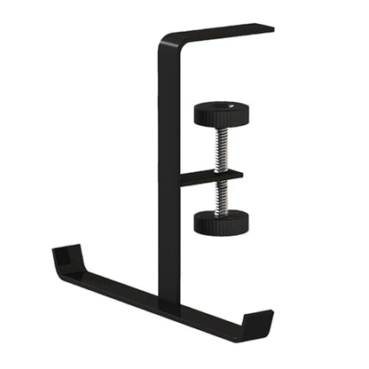 Headphone Stand Hanger Holder, Under Desk Clamp Hook Mount, Under Desk Mount Headset Hook Clip, Backpack Hanger Reduce Desk Clutter (Black) - color: Black