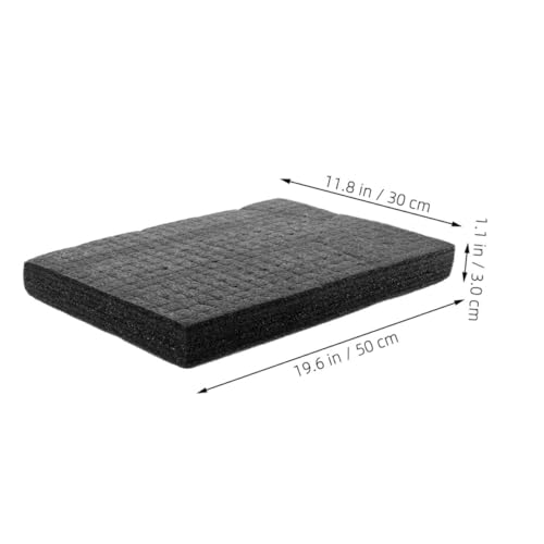 LIFKOME Black Grid Foam Cube Pad 500x300x30mm Pick and Pluck Foam Insert for Packaging and Shock Absorption for Board Game and Tool Box Storage