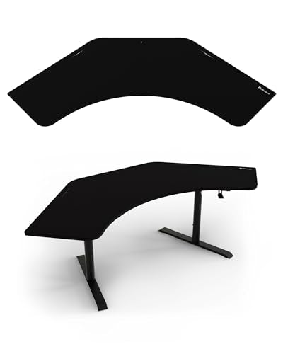 Arozzi Arena Angelo Gaming Desk Pad Pure Black | Desk-Wide Microfiber, 88.6 x 28 in, Anti-Slip Rubber Base, Water-Resistant, Machine Washable - color: Angelo Pure Black