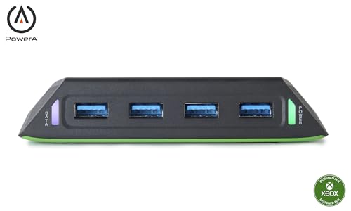 PowerA 4-Port USB 5Gbps Hub for Xbox Series X|S, USB 3.2, AC Powered, Weighted Base, Officially Licensed - style: USB Hub