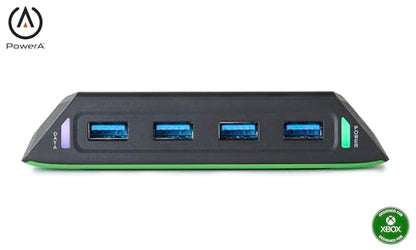 PowerA 4-Port USB 5Gbps Hub for Xbox Series X|S, USB 3.2, AC Powered, Weighted Base, Officially Licensed - style: USB Hub