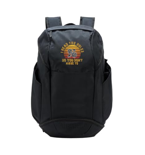 Board Games Vintage Game Night Men Women I Read The Rules Sport Backpack