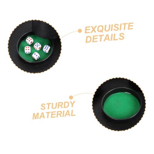 Hemoton 5pcs Suede Leather Chassis Dice Cup Lid Cup Lid for Party Game Supplies