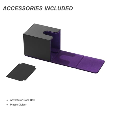 Mage Tech Adventurer [Apprentice] Modular Deck Box - Holds 99 Double-Sleeved Cards - Ultra-Rugged, Expandable Design - MTG PTCG LOR OPCG & More - Black/Purple - color: 2. Eclipse (Black/Purple), style: 1. Apprentice
